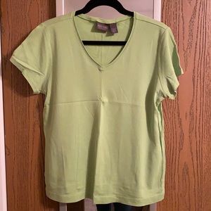 Additions by Chico’s Lime V-Neck Tee (2)